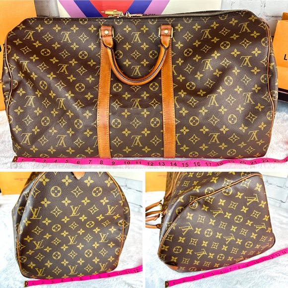 Louis Vuitton Keepall 55 Duffel Bag Travel Bag with lock key, tag poignet - Picture 16 of 16